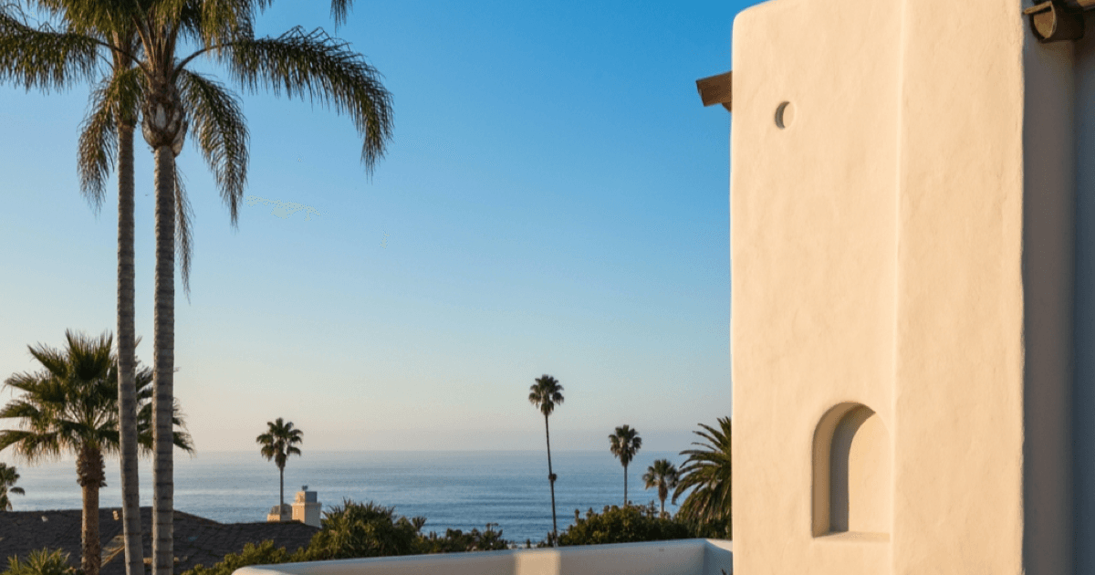 San Diego coastal home near La Jolla Shores with ocean view showing typical salt air exposure zones