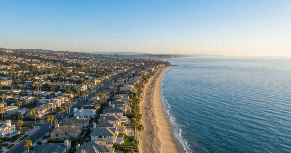 Oceanfront San Diego home in La Jolla with visible salt residue on windows requiring specialized coastal cleaning